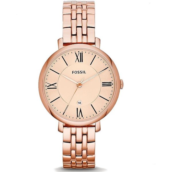 Reloj De Cuarzo Fossil Para Mujer - Caja De Acero Inoxidable, DiseñO De Tres Agujas Y Esfera De Cristal ES3435 Oro Rosa-image