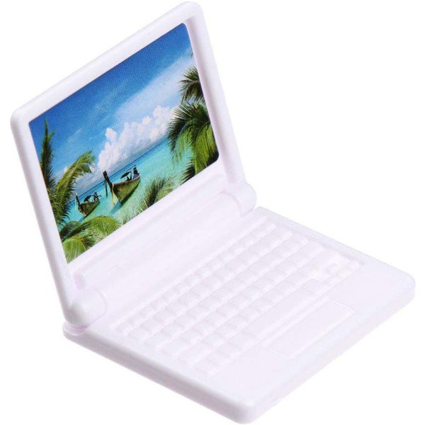 Akcesoria DIY Dekoracja Domku Dla Lalek RęKodziełO Symulacja Laptopa Meble Do Domku Dla Lalek Domek Dla Lalek Miniaturowy Komputer Do Domku Dla Lalek-image