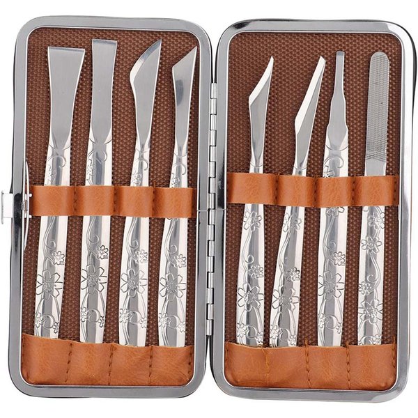 Juego De Herramientas De Pedicura, Afeitadora De Callos Para Pies, Removedor De Piel Muerta, Lima De Pies De Acero Inoxidable, 8 Uds.-image