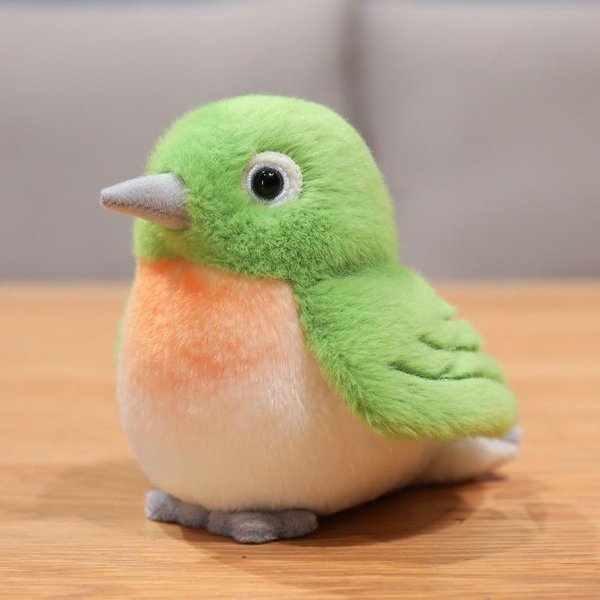 Nuevo Lindo Peluche De PáJaro CantaríN Suave Kawaii Animales Simulados MuñEco Relleno DecoracióN De Escritorio Juguete Creativo Infantil Adorno Para El Hogar-image