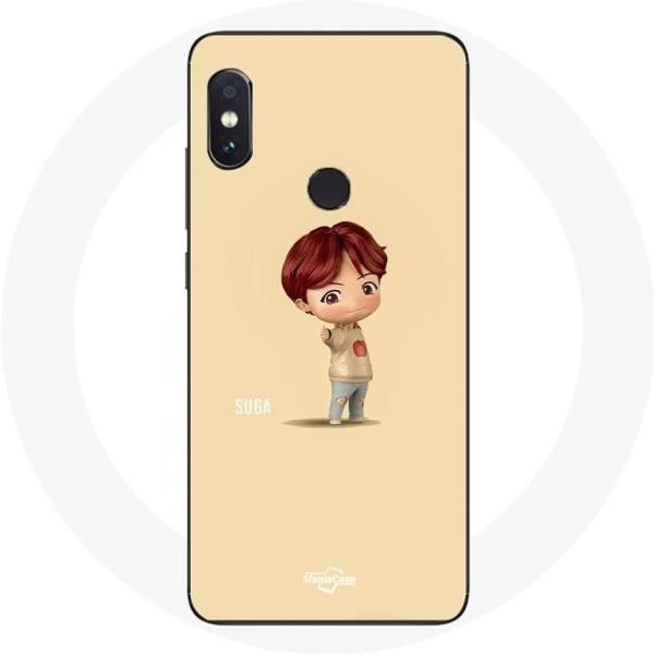 Funda Para Xiaomi Redmi Note 5 Pro BTS Tinytan AnimacióN Suga-image