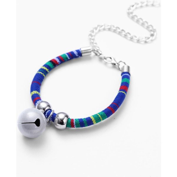 1Pc Collar Ajustable Para Mascota Con Campana Collares Lindos Para Perros PequeñOs Y Gatos Collar Para Gatito Accesorios Para Mascotas Suministros Para Mascotas Elegante Azul-image
