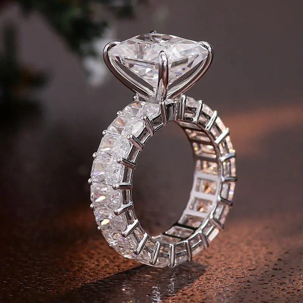 Anillos De Plata De Moda GeoméTricos Con Circonita Para Mujer JoyeríA De Propuesta Banda De Boda De Lujo Impresionantes Accesorios Para Dedos 7-image