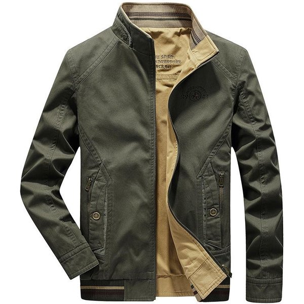 Nueva Chaqueta Reversible De Primavera Para Hombre, Chaquetas Casuales De Cuello Alto De Talla Grande Para Hombre, Chaquetas Reversibles Para Hombre 4XL Black-image