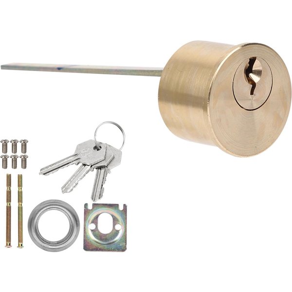 Cerradura De Seguridad De Cobre Redonda Antirrobo MecáNica Cilindro De Cerradura Para Puerta Interior Para Hierro Madera Seguridad-image