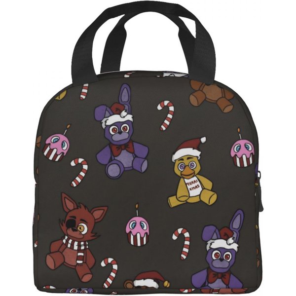 Fnaf W Freddys Termiczna Izolowana Torba Na Lunch Do SzkołY PrzenośNa Torba Na Jedzenie Termiczny ChłOdząCy Pojemnik Na Jedzenie Option 1-image