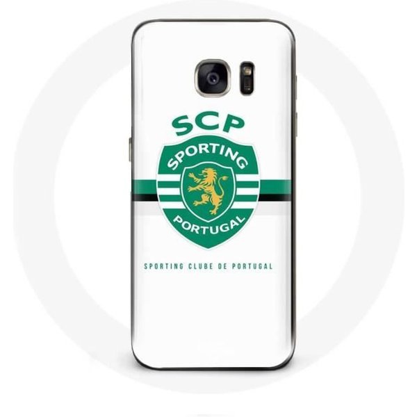 Coque Samsung Galaxy S6 Scp Sporting Portugal Fond Blanc Blanco-image