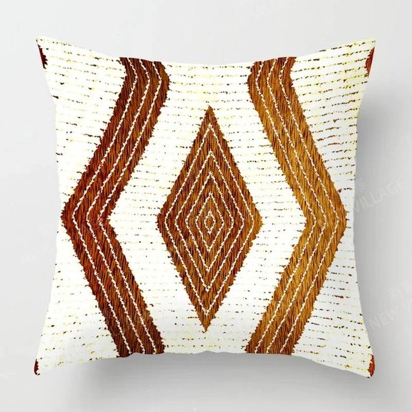 NóRdico OtoñO DecoracióN Hogar Funda De Almohada CojíN Sofá EstéTica Moderna Boho Sala De Estar 40X40Cm Blanco-image
