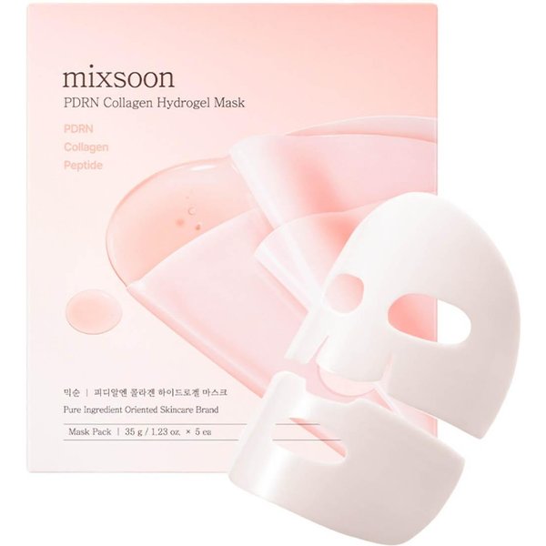 mixsoon Mascarilla Facial De Hidrogel Con ColáGeno Pdrn 35G × 5 Hojas – Mascarilla Facial Hidratante Y Reafirmante Producto De 35G × 5 Sheets-image