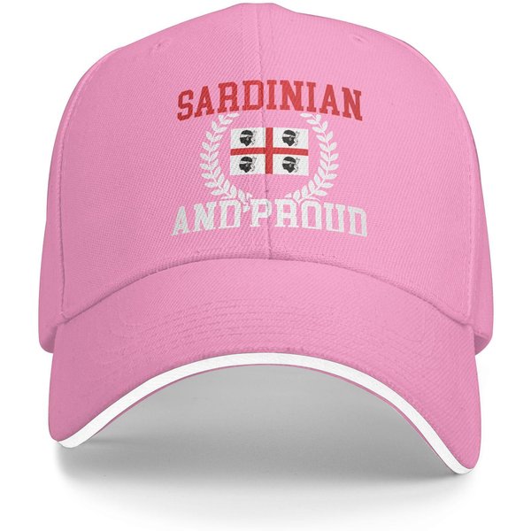 Bandera De CerdeñA CerdeñA Y Orgulloso Gorras Para SáNdwich Unisex, Moda, Gorra De BéIsbol Sombrero Ajustable PoliéSter Sombrero Sombreros De Verano One Size Pink-image