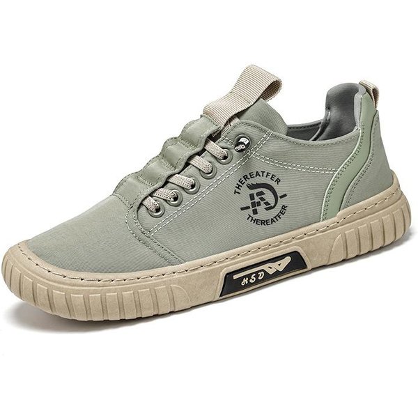 Nuevos Zapatos De Tela EláStica, Zapatos Casuales Para Hombres, Zapatos Transpirables 41 Verde-image