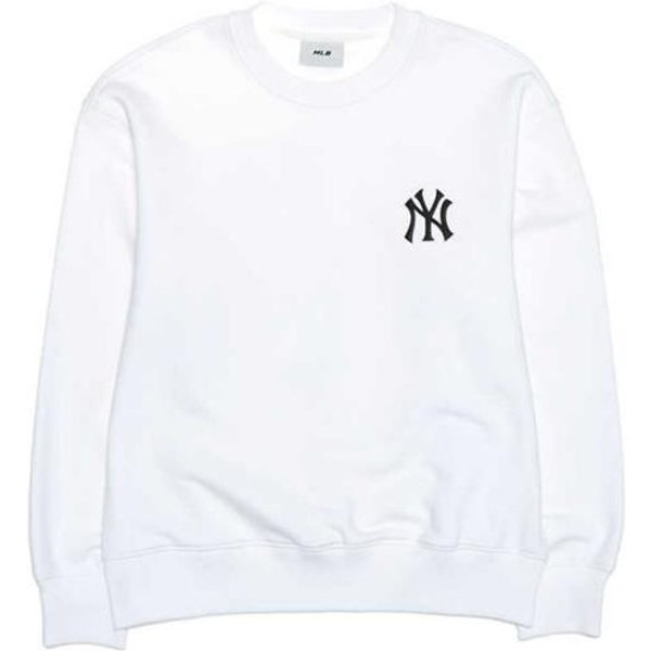 MLB New York Yankees Logo OkrąGłY Dekolt Bluza Sweterowa Modna Bluza Z DłUgim RęKawem Bluza Unisex Off-White 3AMTB0651-50WHS L White-image