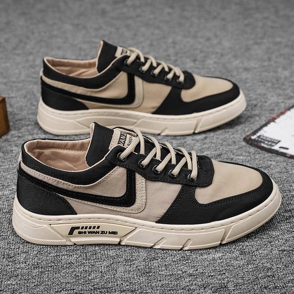 Zapatos De Lona Transpirables De Verano Para Hombre Zapatillas Bajas De Moda Para Hombre VersióN Coreana Zapatos Paraguas Combinan Con Todo Deportivos Casuales Para Hombre 44 Negro-image