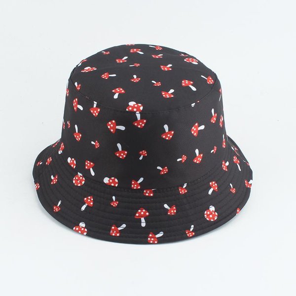 Sombrero De Pescador Plegable Unisex Con Estampado De ChampiñOnes Sombreros De Sol Para La Playa Streetwear Gorra Hip Hop Para Exteriores Sombrero Para Hombre Y Mujer Gray-image