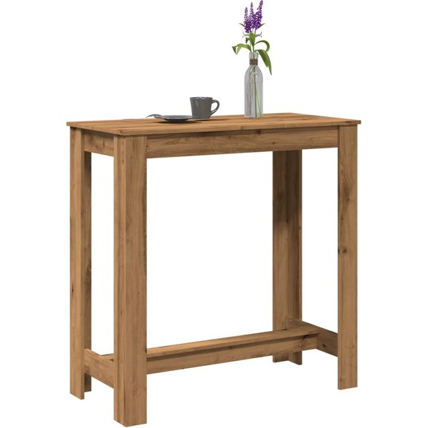 Vidaxl Mesa De Bar, Roble Artisian, 102X50X103,5 Cm-image