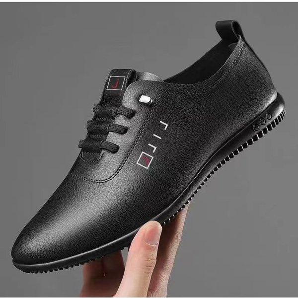 Zapatos De Hombre De Moda Estilo Nuevo Zapatos Deportivos Casuales Ligeros Transpirables Modernos Y VersáTiles Suela Blanda Zapatos Blancos 44 Black-image