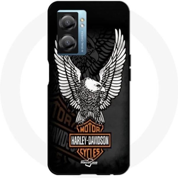 Funda - Harley Davidson - Oppo A77 5G - Flexible - Logo áGuila - Blanco-image