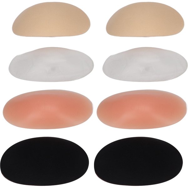 4 Pares Hombreras De Silicona Suaves Transpirables Invisibles Desmontables Antideslizantes Autoadhesivas-image