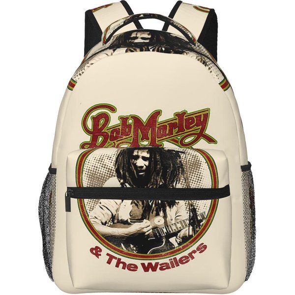Bob Marley Rock Hip Hop Mochila Escolar Para Estudiantes Mochila Escolar Mochila De DíA Para Senderismo Viajes Para NiñOs NiñAs Mochila De Libros De Moda Bolsos De Hombro One Size-image