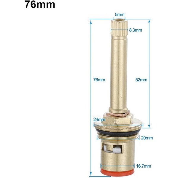 1 Szt. 76Mm 82Mm Rdzeń Zaworu Kranu WydłUżOny Interfejs 1/2 Cala WkłAdy Do KranóW MosiąDz Miedź DłUgi Uchwyt GóRne Zawory Armatura-image