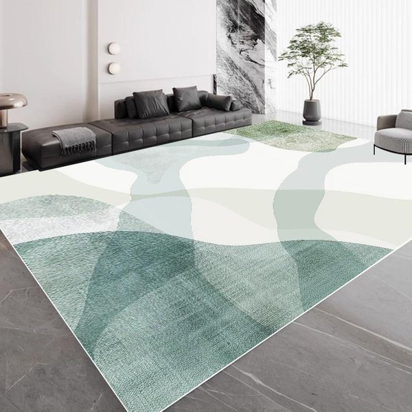 Luksusowy Zielony Geometryczny DużY Dywan Do Salonu MięKki AntypośLizgowy Nowoczesna Dekoracja Domu Dywany Do Sypialni Maty PodłOgowe Pod Sofę 60*90Cm Gray-image
