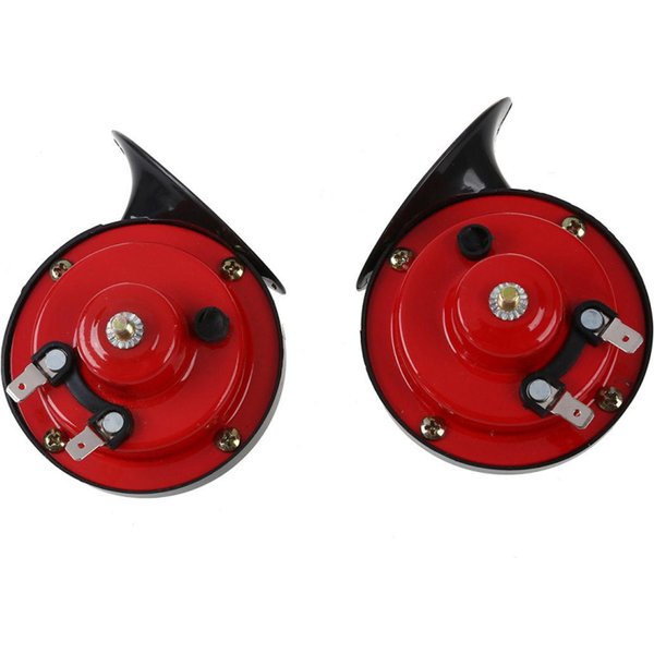 2 Uds 24V Universal Doble Tono Bocina Coche Motocicleta Bocina De Aire Fuerte EléCtrica Caracol Bocina Impermeable 24V-image