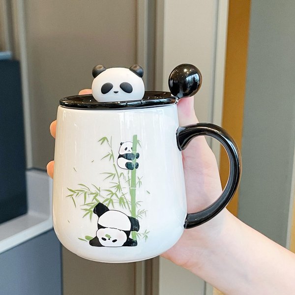 PudełKo Prezentowe Na Kubek Nowy Styl Kubek Panda Damski PamiąTka Ceramiczny Kubek Na Wodę Kubek Do Kawy 301-400Ml-image