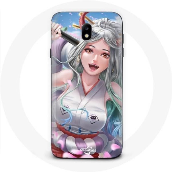 Coque Pour Samsung Galaxy J7 2017 Yamato One Piece Anime - Maniacase Negro-image