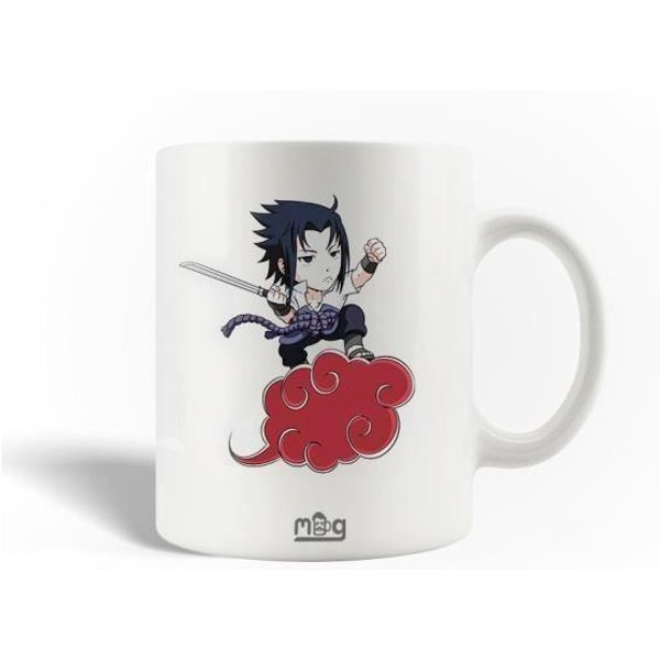 Taza De CeráMica - Naruto - Sasuke - 30Cl - Apta Para Lavavajillas - Blanca-image