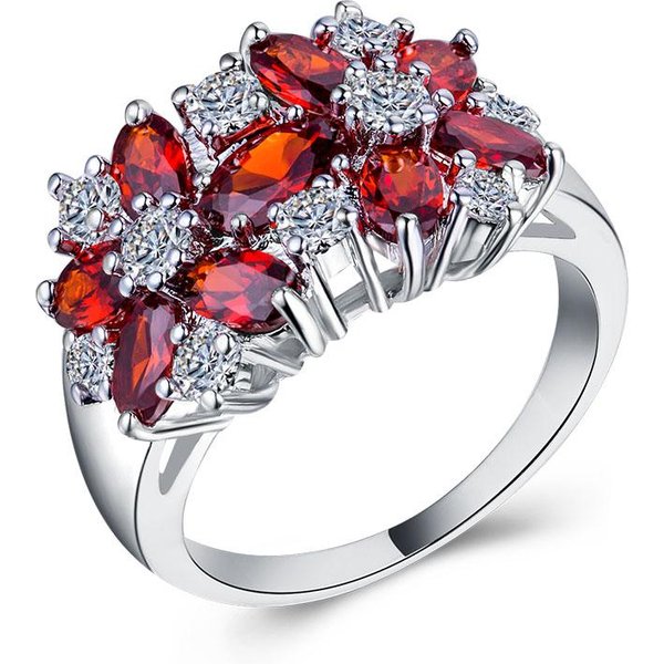 Anillo Huitan Para CóCtel Con Flor De Circonita CúBica, Regalo De San ValentíN, JoyeríA De Moda, Anillos De Lujo Para Mujeres Y Parejas. 10-image
