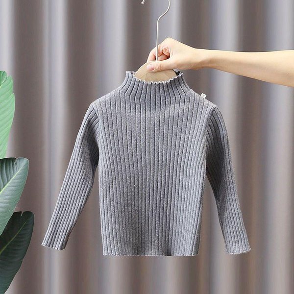 Sweter DziecięCy Zimowy Sweter Dzianinowy Z Grubą Aksamitną Nicią WełNiany Sweter CiepłY Sweter Bazowy 160-image