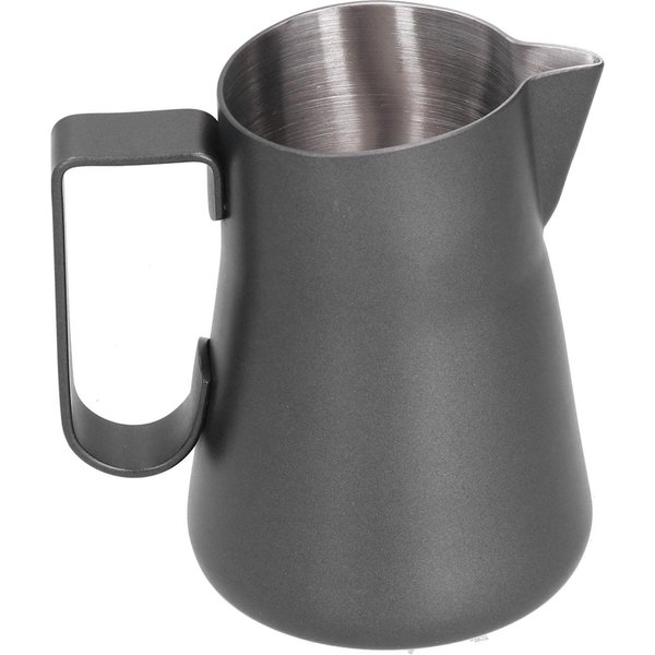 Taza Para Espumar De Acero Inoxidable Jarra Para Espumar Leche Para Café Con Pico Largo Gray-image