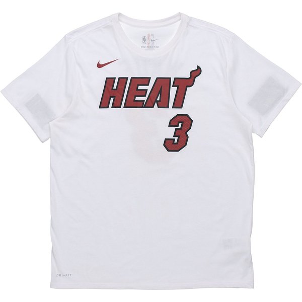 Camiseta De Jugador EdicióN Limitada Nike NBA Miami Heat Dwyane Wade Hombre Tops Blanco 870787-117 M Brown-image