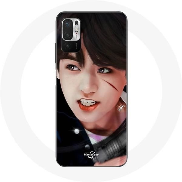 Funda Para Xiaomi Redmi Note 10 5G BTS Bangtan Sonyeondan Jungkook Fanart-image