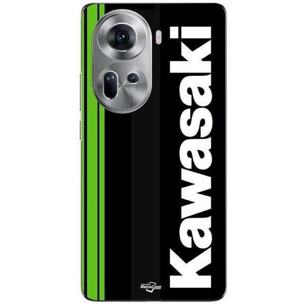 Coque De TéLéPhone - Maniacase - Oppo Reno 11 5G - Silicone - Souple - Kawasaki Floride Moto Marseille Negro-image