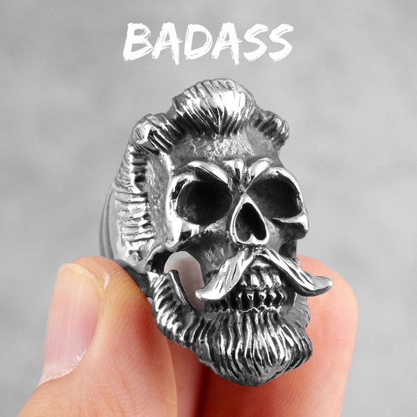 Anillos Para Hombre De Acero Inoxidable Calavera De Caballero Badass GóTico Punk Hip Hop Para Novio Masculino JoyeríA Para Motociclista Regalo Creativo 15-image