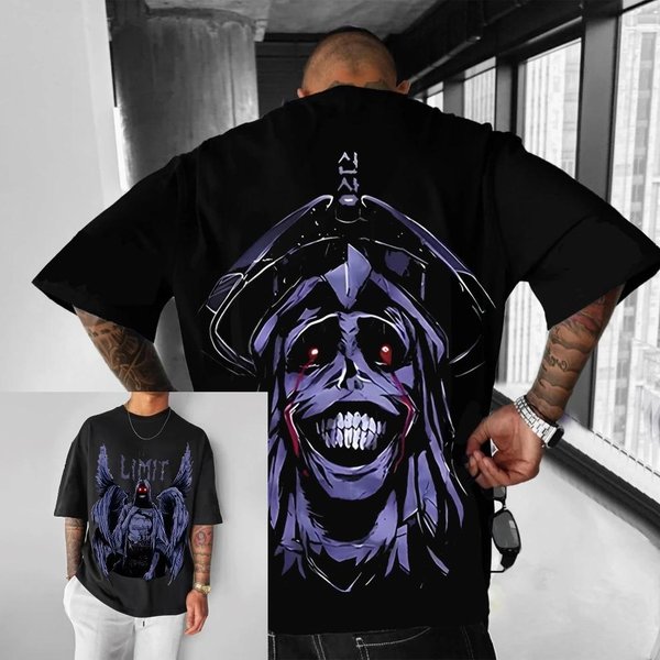 2026 Anime Solo Leveling Arise Camisetas De Hombre Estampadas Oversize Verano Y2K Mujer Camiseta De AlgodóN De Manga Corta Tops Casuales De AlgodóN Streetwear Xxxl Beige-image
