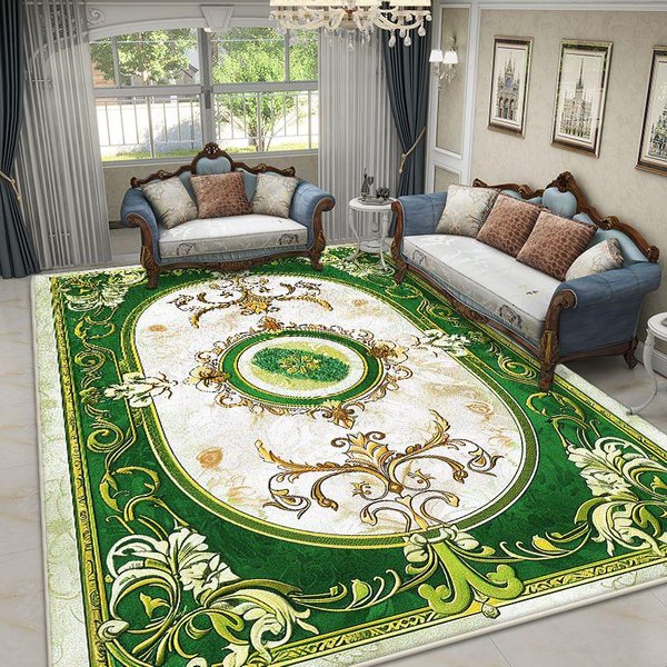 Luksusowe Dywany Retro Do Salonu Dekoracja Europejska Dywany Na Dużą Powierzchnię Domową 200X300 Dywan Do Sypialni Salonu Zmywalne Maty PodłOgowe 180*280Cm-image