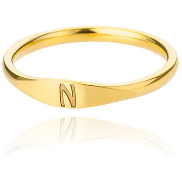 MałE PierśCionki Z InicjałAmi Dla Kobiet Modne PierśCionek Na Palec Ze Stali Nierdzewnej Z Literą A-Z Estetyczna BiżUteria ŚLubna Prezent Bijoux Femme 7&Silver Color-image
