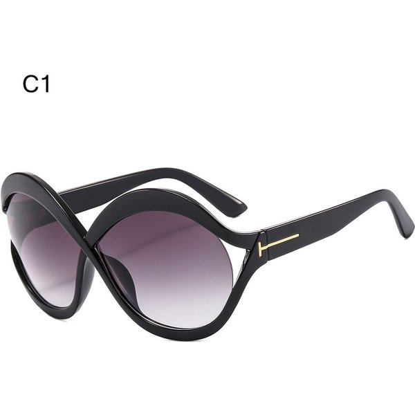 Damskie Okulary PrzeciwsłOneczne Z Pustą Ramką Czarny Gradientowy Kocie Oko Okulary PrzeciwsłOneczne Odcienie Damskie Okulary PrzeciwsłOneczne Black-image