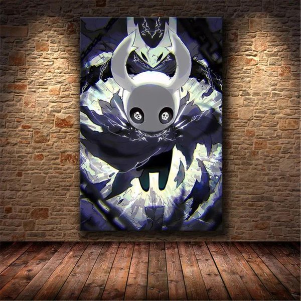 Hollow Knight Gra Plakat Malarstwo Na PłóTnie Z The Na PłóTnie Malarstwo Na PłóTnie Z Hallownest Plakat Sztuka ŚCienna Dekoracja Domu Biura 60Cm×100Cm Noframe-image