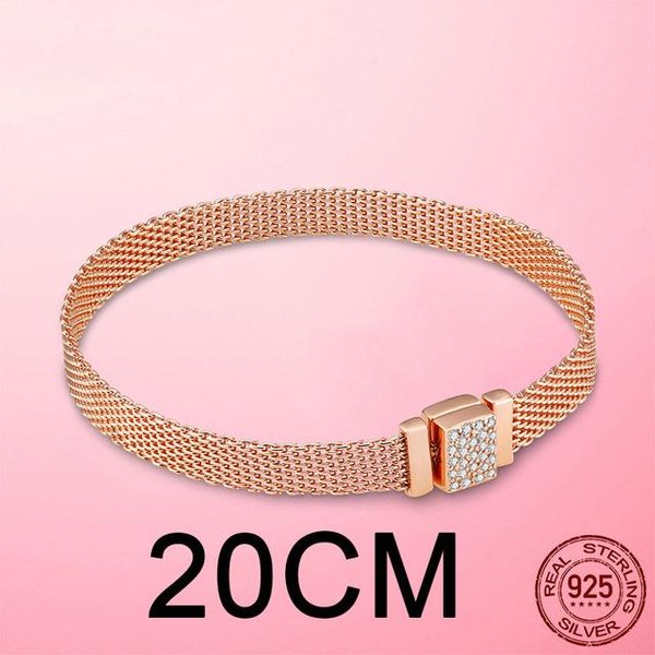 Pulsera Femme Reflexion De Plata De Ley 925 Para Mujer, Pulsera De Plata Para Mujer, Dijes Compatibles Con Pulsera Original, JoyeríA Fina Beige-image