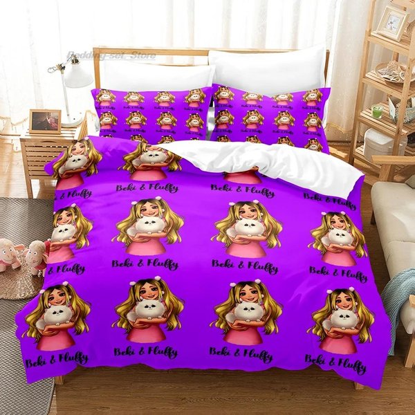 Merch Rebekah Wing Beki Kolekcja Puszystej PośCieli Rozmiar Pojedynczy Twin PełNy Queen King Kolekcja PośCieli Do Sypialni DorosłYch Dzieci Poszewki Na KołDrę Kolekcje 3D EU Single 135X200Cm-image