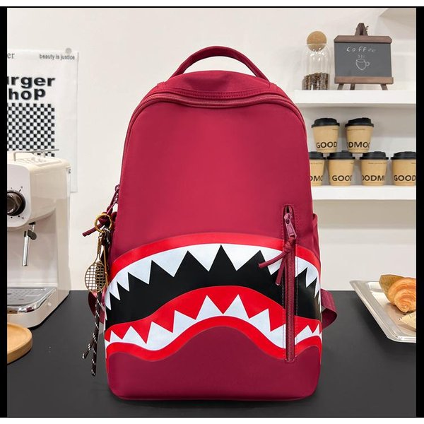 Mochila Chica Estudiante Universitaria TiburóN Mochila VersáTil Nueva Gran Capacidad Linda Mochila Para Estudiante De Secundaria-image