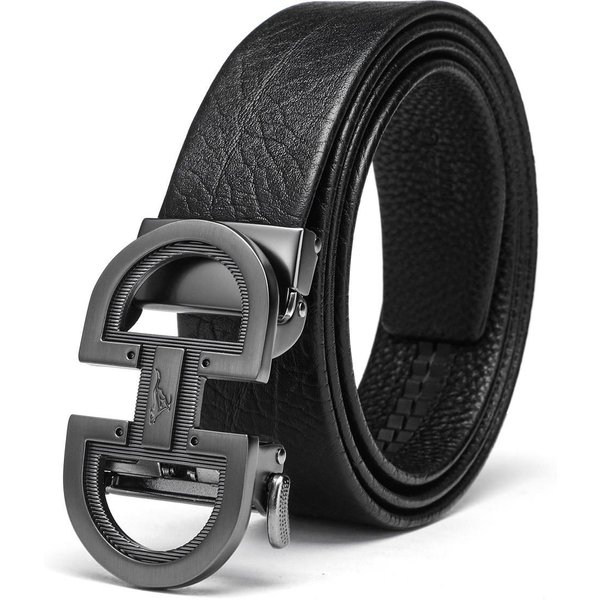 CinturóN De Hombre Hebilla AutomáTica VersáTil De Negocios CinturóN Para Pantalones De Gama Alta Tendencia Nuevo Producto Retro 120Cm Gray-image