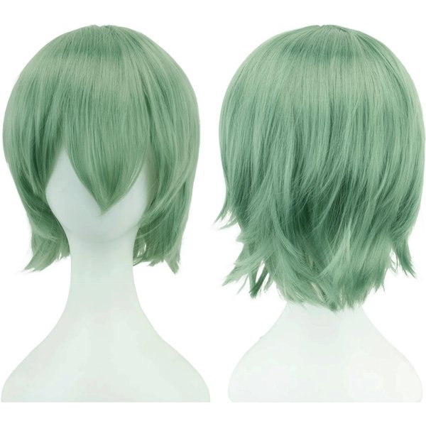 Peluca SintéTica Unisex Corta De 12 Pulgadas Para Cosplay, Fiesta, Pelucas BOB Con Flequillo, Rosa, Rubio, Naranja, Disfraz De Halloween, Peluca Lolita 12Inches Gray-image