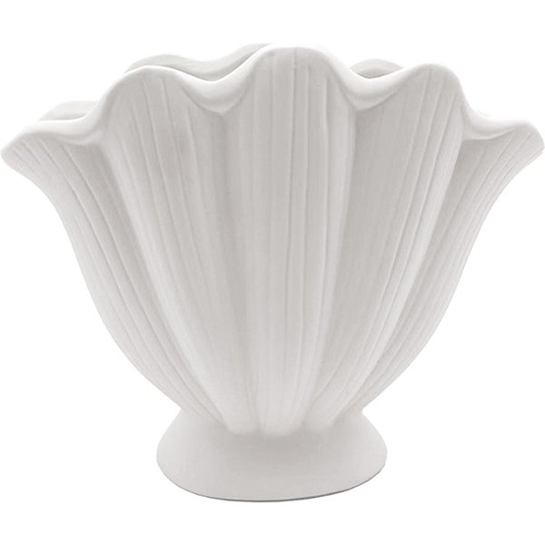 Wazon Ceramiczny Z Muszli, Suszone Kwiaty, RęCznie Robione Wazony Do Dekoracji Domu-image