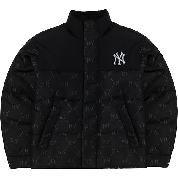 MLB New York Yankees FW25 Kwiatowa KróTka Kurtka Puchowa Na StojąCym KołNierzu Zapinana Na Zamek CiepłA Kurtka Unisex 3ADJM0256-50BKS S Black-image