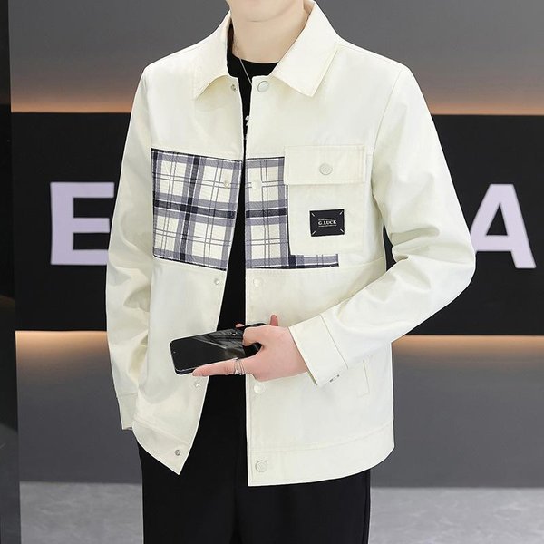 Abrigos Y Chaquetas Nuevas De Estilo Coreano Para Hombre, Abrigos Y Chaquetas Nuevas, Ropa Para Hombre, Primavera Y OtoñO. 4XL Black-image