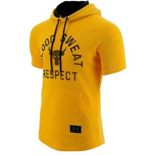 Camiseta Deportiva Con Capucha Project Rock Under Armour Hombre Tops Amarillo 1326409-750 M-image